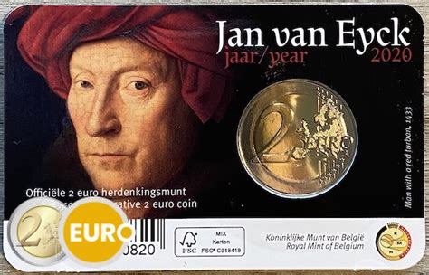 Belgique 2020 2 Euros Jan Van Eyck Bu Fdc Coincard Fr Euronotesbe