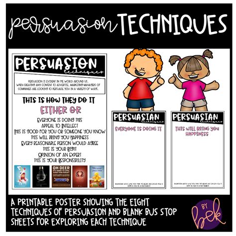 Persuasive Writing Persuasion Techniques Poster Persuasive