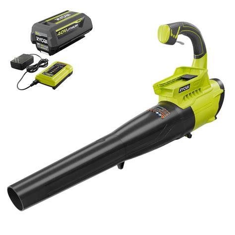ryobi 40v 110 mph 525 cfm jet fan leaf blower and 10 pole saw with ah battery and charger