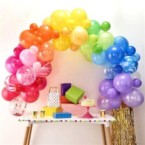 Rainbow Balloon Arch Kit Balloon Arches Birthday Etsy Uk