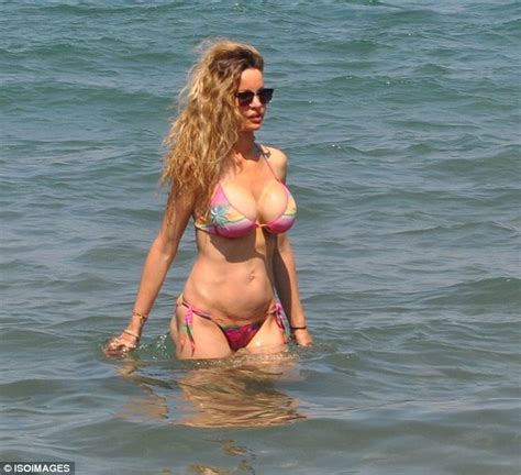 Bikini Clad Alicia Douvall Puts On A Very Busty Display In Greece