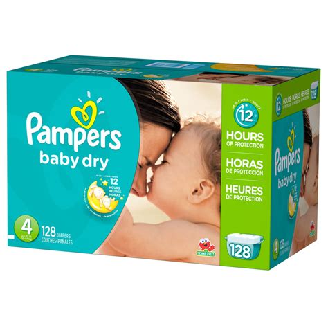 Pampers Baby Dry Giant Pack 128 Count Diapers Size 4 Disposable