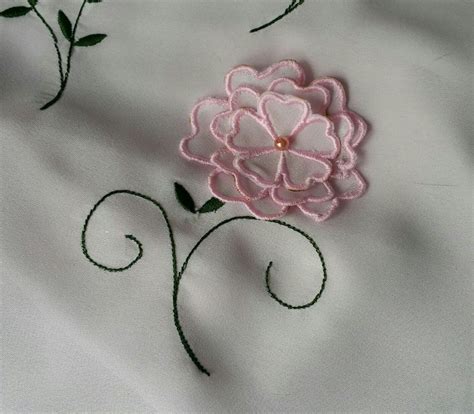 Machine Embroidery Designs 3D Flowers ITH Roses With Branch Etsy