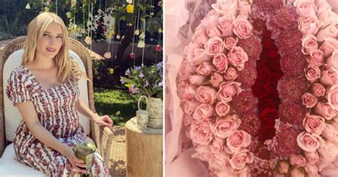 Emma Roberts Received A Vagina Inspired Bouquet At Her Baby Shower And