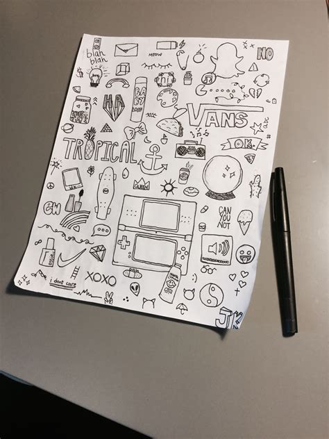 Aesthetic Mini Doodles ~ 🔆 ️🌊 Got Bored In Class Growrishub