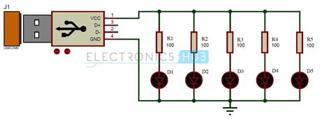And electronic schematic) is generally a graphical representation of an electrical circuit. USB LED Lamp Circuit | 5v USB Light for Laptop
