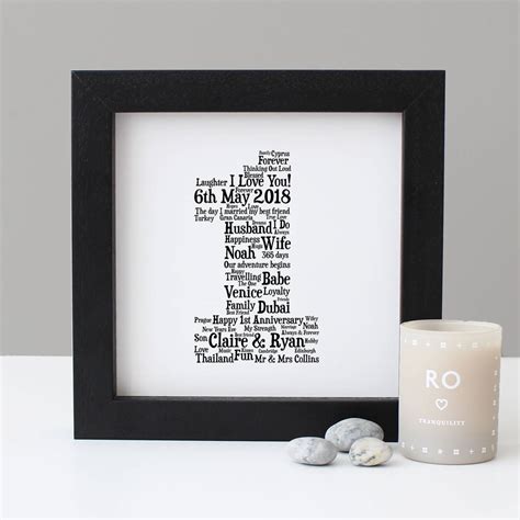 Personalised Paper 1st Anniversary T Print By Hope And Love