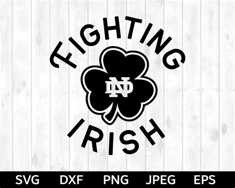 Fighting Irish Svg Notre Dame Svg Fighting Irish Silhouette Etsy