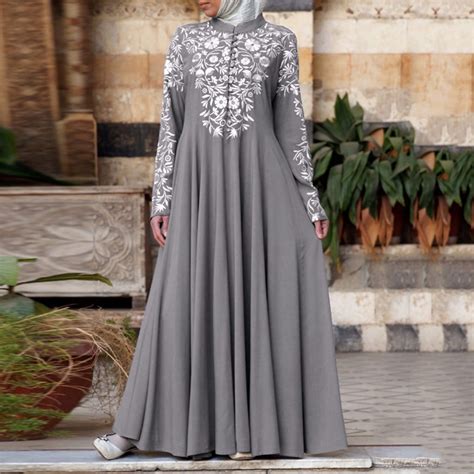 Womens Clothing Shoes And Accessories Elegant Women Long Dress Islamic Abaya Kaftan Arab Robe