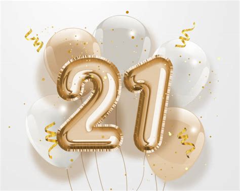 Gold Number 21 Balloons Stock Photos Pictures And Royalty Free Images