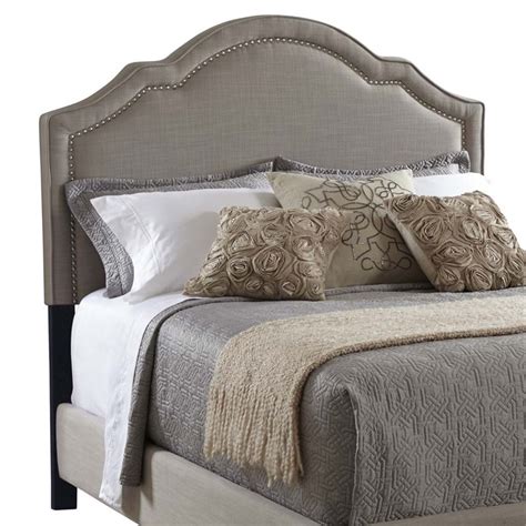 Discover headboards & footboards on amazon.com at a great price. PRI Shaped Nailhead Upholstered Queen Headboard in Gray ...