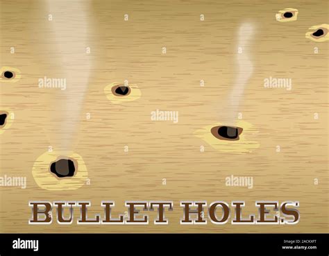 Bullet Hole Wood Stock Photo Alamy