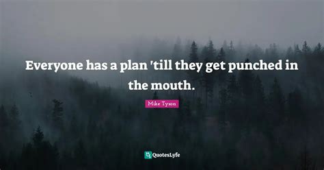 Everyone Has A Plan Till They Get Punched In The Mouth Quote By