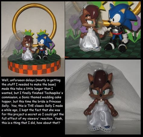 Commission Sonic And Sally Wedding Cake Topper By