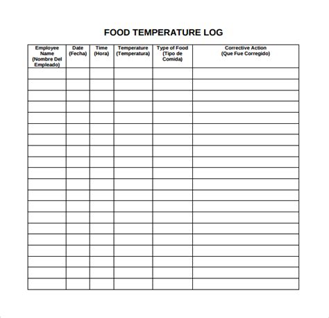 Free 19 Sample Printable Food Log Templates In Pdf Ms Word Apple Pages