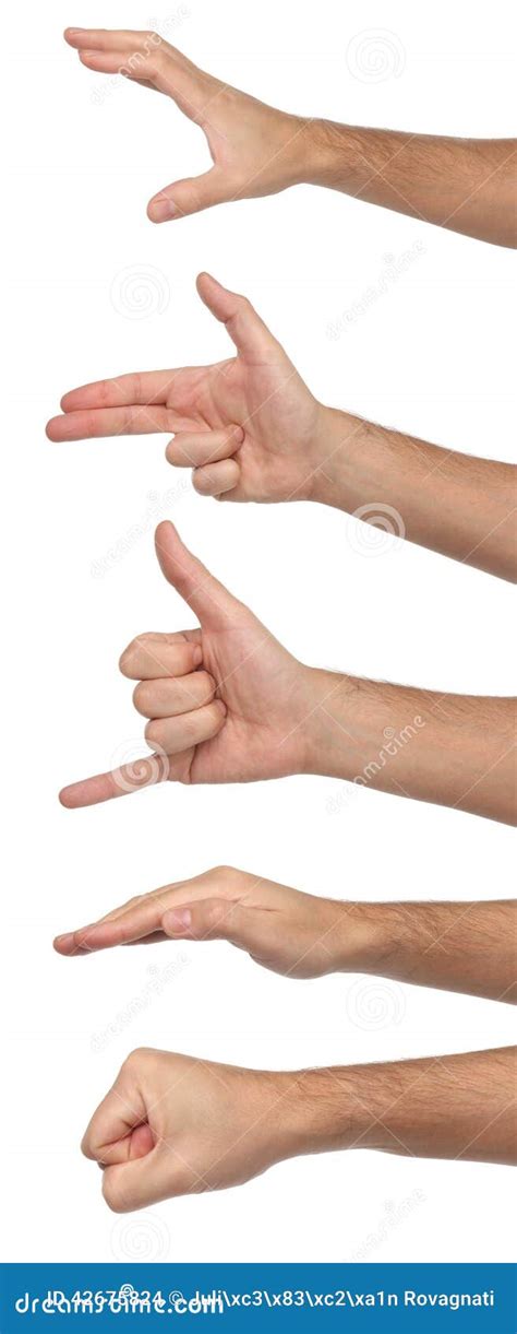 Hand Signs Differents Sizes Royalty Free Stock Image Cartoondealer