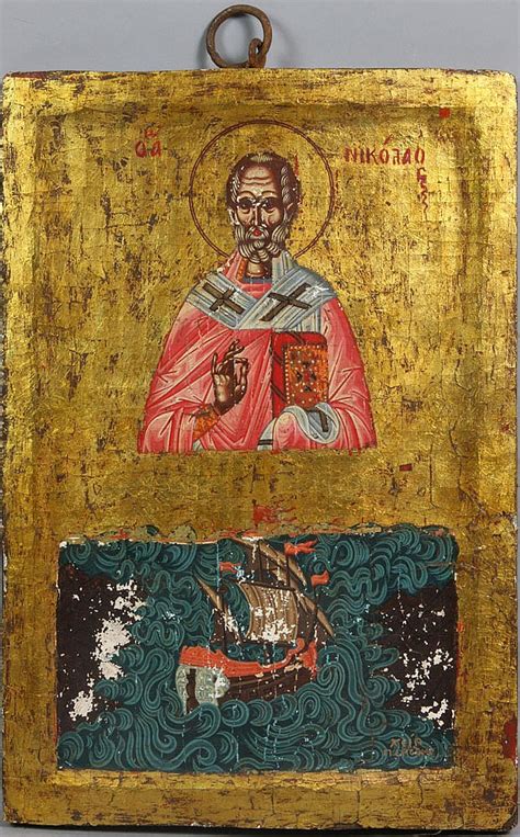 Sold Price 20th C Greek Icon Of St Nicholas Invalid Date Edt