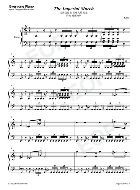 Trumpet music scores for the imperial march by john williams. Free Piano Sheet Music Star Wars Imperial March - john williams star wars main theme sheet music ...