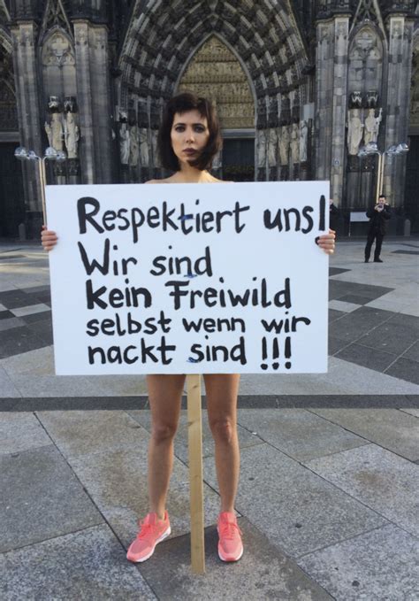 Cologne Attacks Naked Protest Staged By Artist Over New Year S Eve Sexual Assaults In German