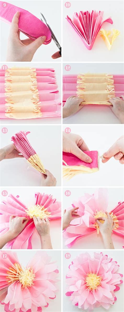 Diy And Freebies Diy How To Make Large Tissue Paper Flowers