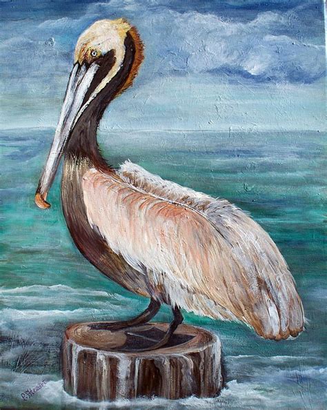 Pelican Pelican Art Birds Painting Louisiana Art