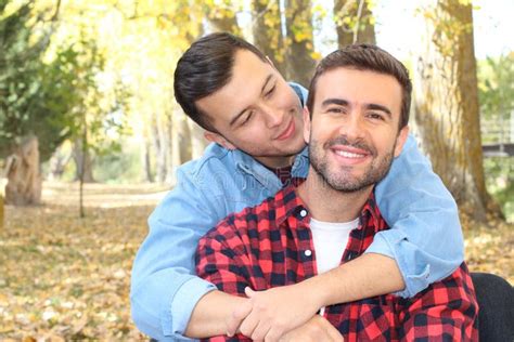 gay couple enjoying the park in autumn stock image image of lbgt australian 111772393