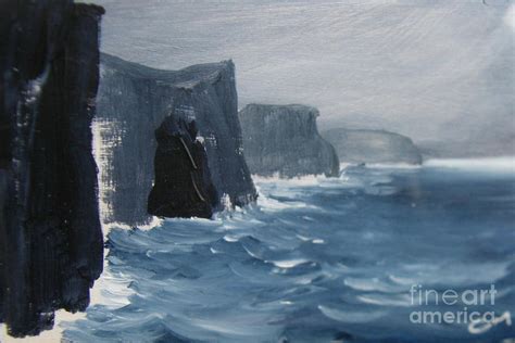 Cliffs Of Moher Storm Painting By Chris Murray Pixels