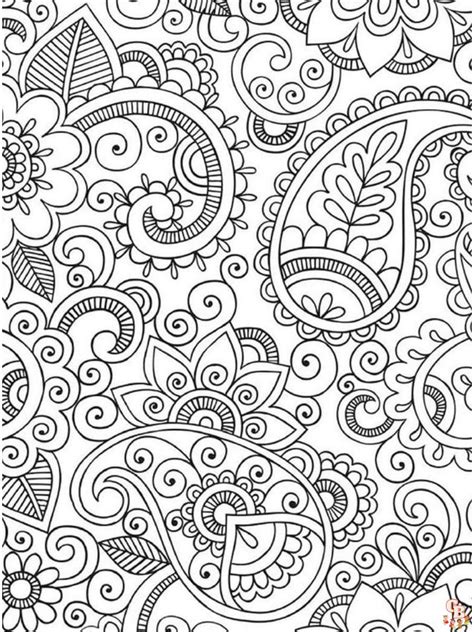 Free Printable Paisley Coloring Pages For Adults Relaxing Patterns