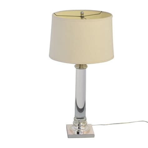 The textured empire shade is cream colored and is included. 86% OFF - Restoration Hardware Restoration Hardware Glass ...