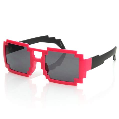 Colorful Square Aviator Digital Cpu 16 Bit Graphics Gamer Geek Pixel Sunglasses Futuristic