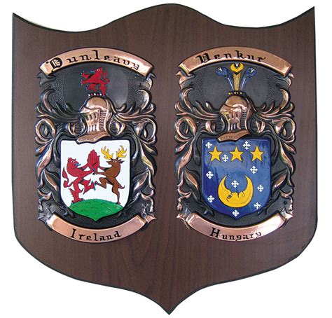 Personalized Double Irish Coat Of Arms Knight Shield