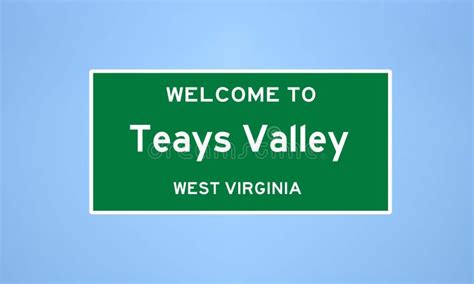 Teays Valley West Virginia City Limit Sign Town Sign From The Usa