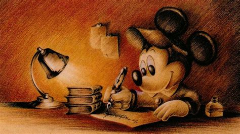 Free Download Cartoons Wallpapers Mickey Mouse Writing 1680x1050 Wallpaper [1680x1050] For Your