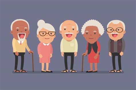 Best Asian Old Couple Happy Illustrations Royalty Free