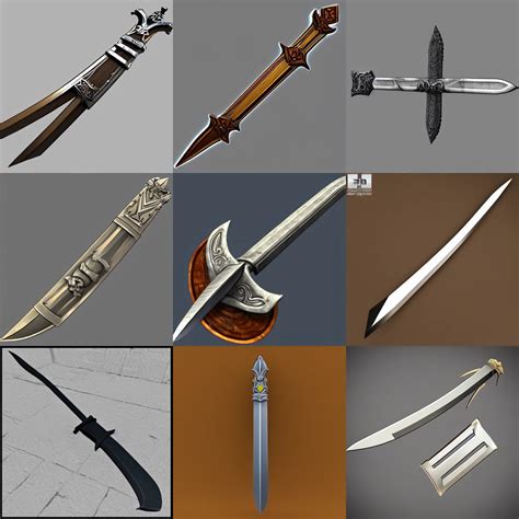 3d Model Of An Epic Sword Stylized Stable Diffusion Openart
