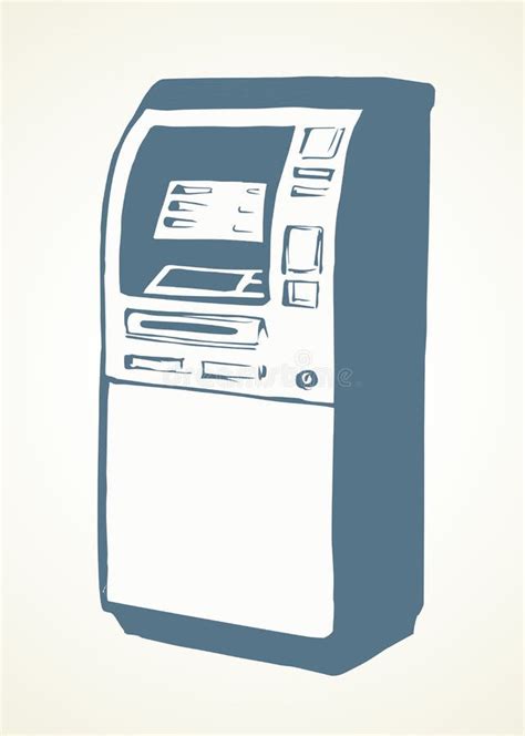 Atm Device Icon Vector Drawing Stock Vector Illustration Of Drawing