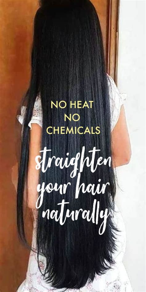 How To Straight Your Hair Naturally At Home Without Heat In 2020