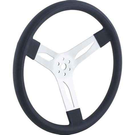 Aluminum Rubber Grip Quick Release Steering Wheel Kit 15 Inch