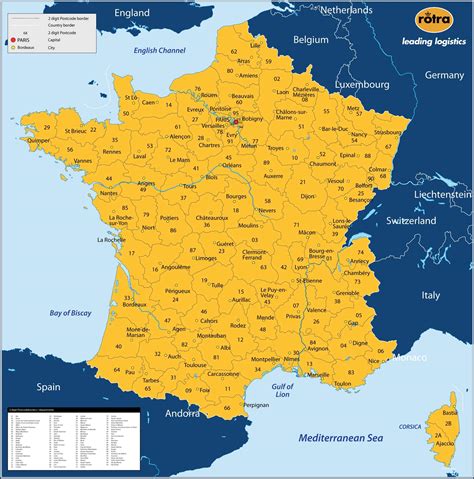 Frankrijk Regios Kaart Op Vogels