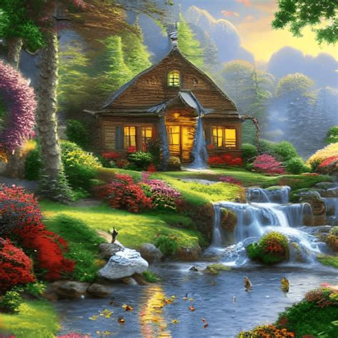 Thomas Kinkade Paint By Number Ultra Detail Hyper Detail Lined Art