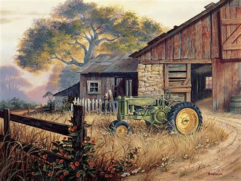 Deere Country By Michael Humphries Landscape Paintings Farm