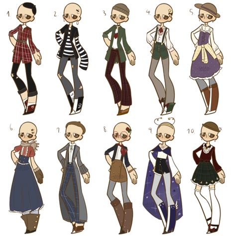 Fall Outfit Adopts Closed By Nuggiez Anime Outfits Art Clothes