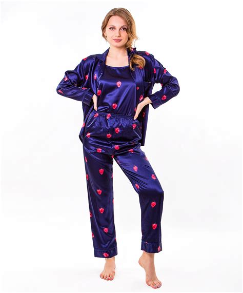 Slumber Party Pajamas Custom Satin Pajama Set 7 Pcs T Etsy