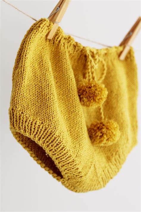 Knit Baby Bloomers Hand Knitted Diaper Cover Mustard Bloomers