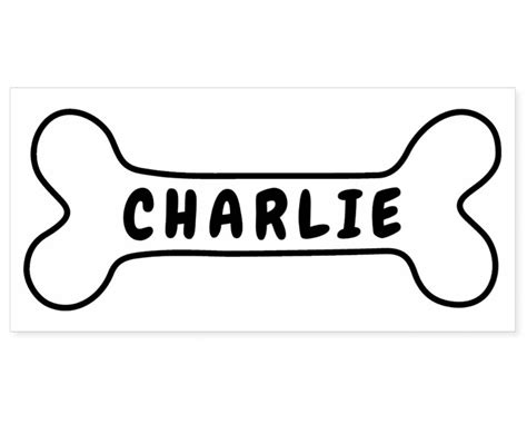 Dog Bone With Personalized Name Signature Rubber Stamp