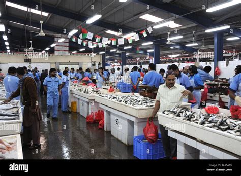 Fish Market In Dubai United Arab Emirates Stock Photo Alamy
