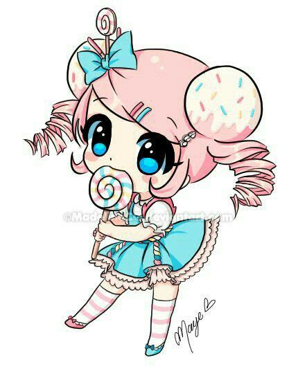 Chibi Cute Anime Candy Girl