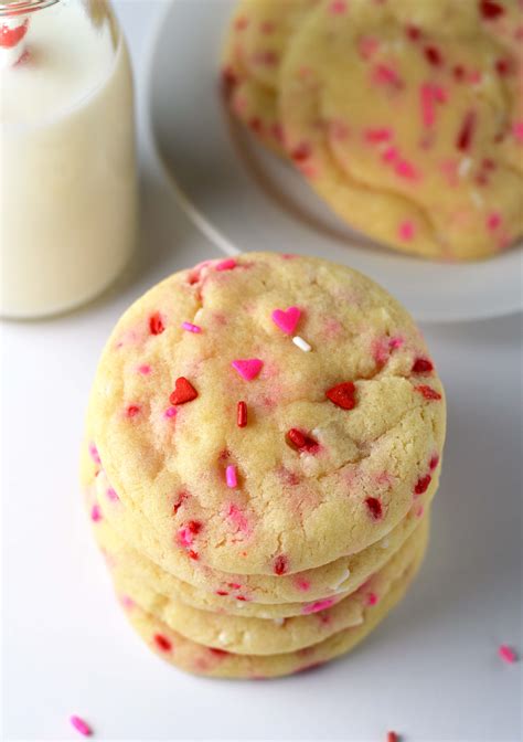 Valentine Sprinkle Cookies - Friday is Cake Night