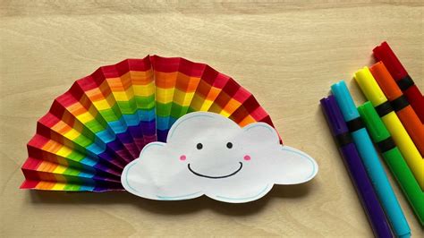 How To Make Rainbow With Paper Paper Rainbow Rainbow Craft Ideas
