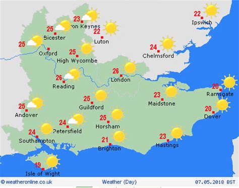 The overnight low will be 64 °f (17.8 °c). Weather forecast: UK bank holiday heatwave MAPPED - London ...